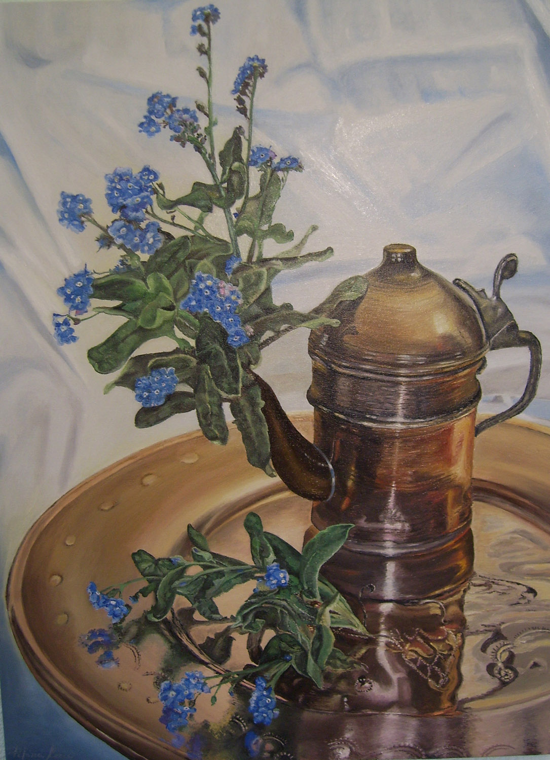 Blue little flowers. Patrizia Croce